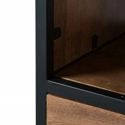 Ars manufacti Regal Moboki - Mango massiv / Metall - Mango Dunkel / Schwarz -Wohnzimmermöbel boutique en ligne 1000226166 210430 12502500009 DETAILS P000000001000226166