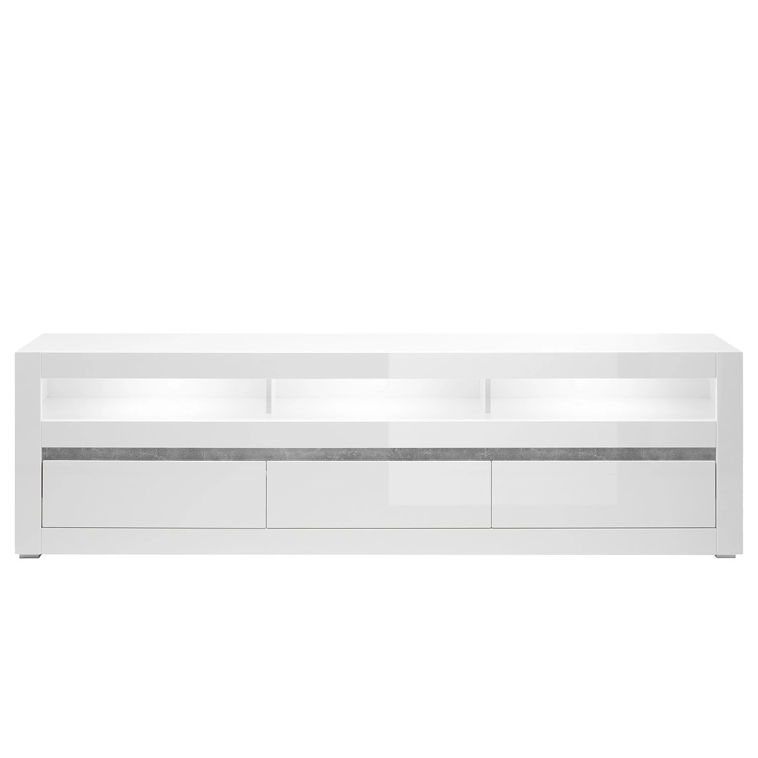 Loftscape TV-Lowboard Cape Ann II - Hochglanz Weiß / Matt Weiß 3 Loftscape TV-Lowboard Cape Ann II - Hochglanz Weiß / Matt Weiß – Bild 3