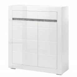 Loftscape Wohnwand Cape Ann V (4-teilig) - Hochglanz Weiß / Matt Weiß -Wohnzimmermöbel boutique en ligne 1000226257 200923 15541700101 DETAILS P000000001000226257