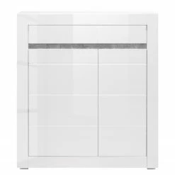 Loftscape Wohnwand Cape Ann V (4-teilig) - Hochglanz Weiß / Matt Weiß -Wohnzimmermöbel boutique en ligne 1000226257 200923 15542000103 DETAILS P000000001000226257