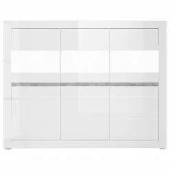 Loftscape Highboard Cape Ann - Hochglanz Weiß / Matt Weiß -Wohnzimmermöbel boutique en ligne 1000226262 200923 15542600108 DETAILS P000000001000226262