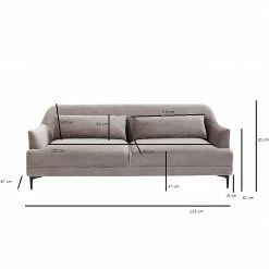 Kare Design Sofa Proud (3-Sitzer) - Samt -Wohnzimmermöbel boutique en ligne 1000226270 210210 15415800105 SKETCH DETAILS P000000001000226270 sketch