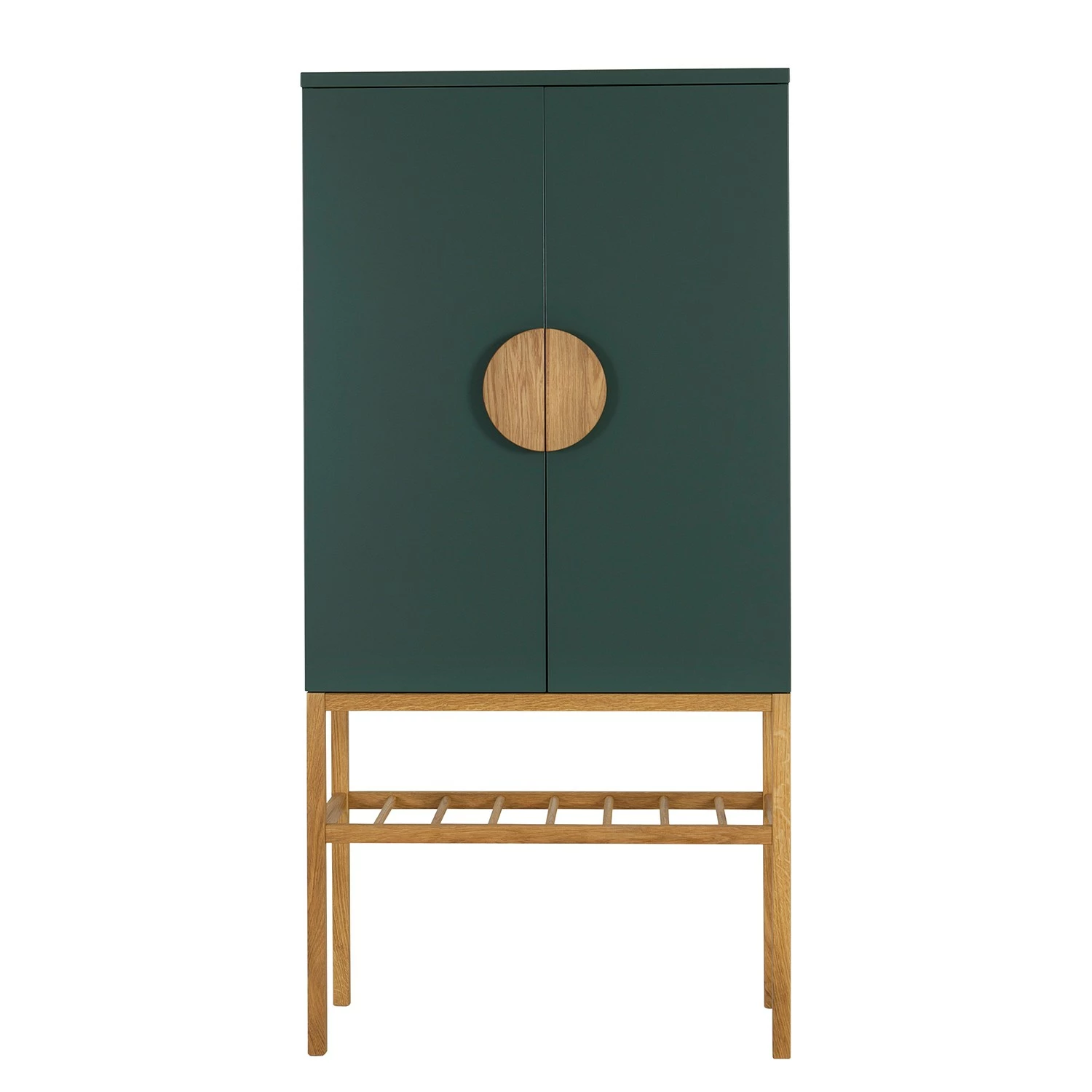 Tenzo Highboard Scoop - Eiche teilmassiv - Dunkelgrün 4 Tenzo Highboard Scoop - Eiche teilmassiv - Dunkelgrün – Bild 4