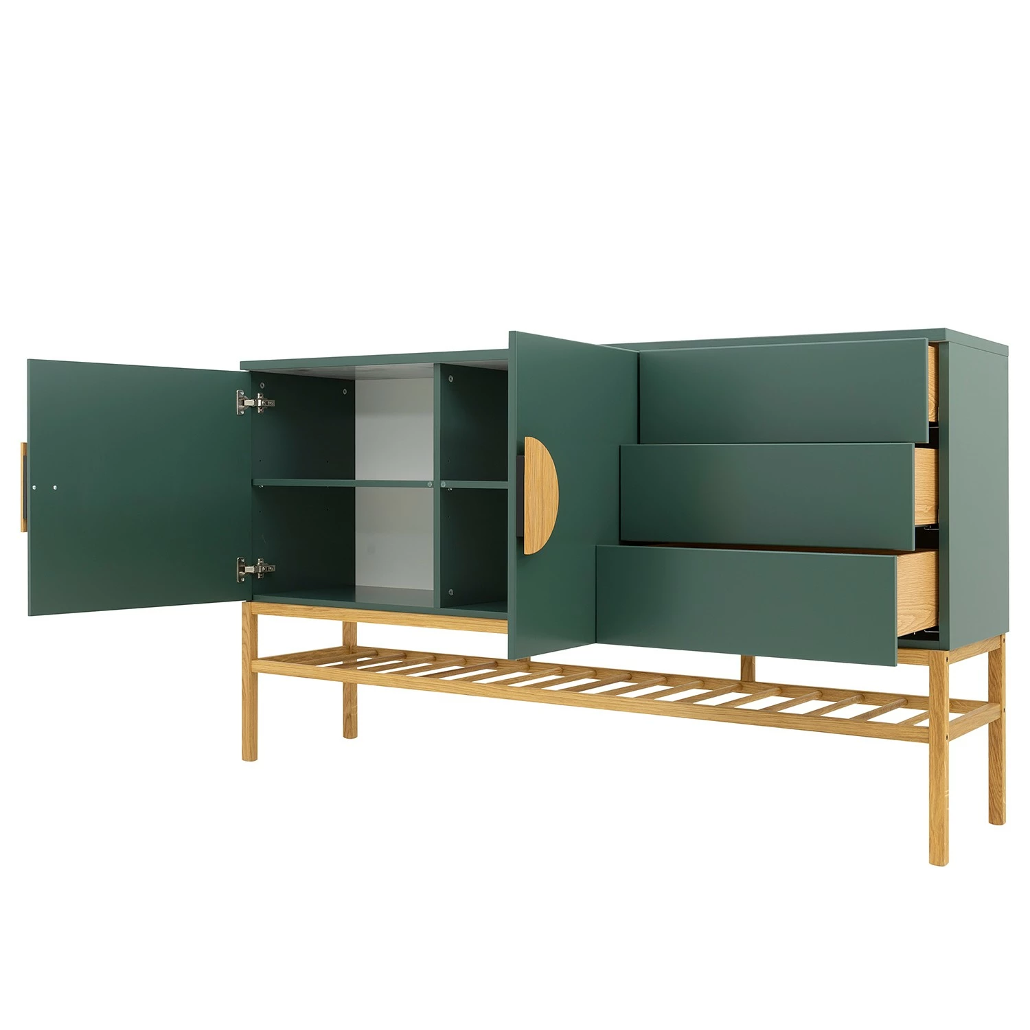Tenzo Sideboard Scoop - Eiche teilmassiv - Dunkelgrün 3 Tenzo Sideboard Scoop - Eiche teilmassiv - Dunkelgrün – Bild 3