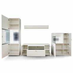 Loftscape Wohnwand Cassville I (4-teilig) - Matt Weiß / Anthrazit -Wohnzimmermöbel boutique en ligne 1000226401 200925 06051800007 DETAILS P000000001000226401