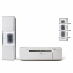 Loftscape Wohnwand Cassville II (3-teilig) - Matt Weiß / Anthrazit -Wohnzimmermöbel boutique en ligne 1000226402 200925 06053700021 DETAILS P000000001000226402