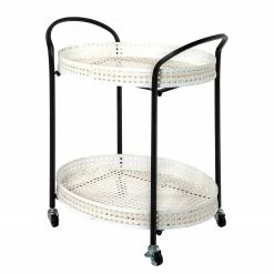 Loftscape Servierwagen Whiteville - Metall - Cremeweiß / Schwarz