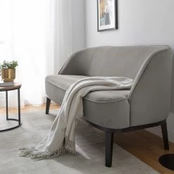 Ridgevalley Sofa Voiteur (2,5-Sitzer) - Microfaser Sela: Grau - Buche Dunkel -Wohnzimmermöbel boutique en ligne 1000227363 210426 16020700115 DETAILS P000000001000227363