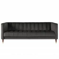 Red Living Sofa Suzy (2,5-Sitzer) - Samt Ravi: Grau -Wohnzimmermöbel boutique en ligne 1000227441 210416 13165500330 DETAILS P000000001000227441