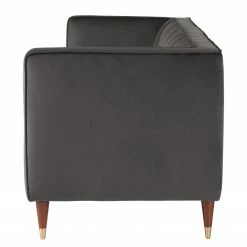 Red Living Sofa Suzy (2,5-Sitzer) - Samt Ravi: Grau -Wohnzimmermöbel boutique en ligne 1000227441 210416 13165600331 DETAILS P000000001000227441