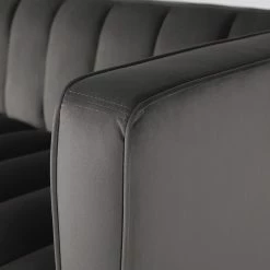 Red Living Sofa Suzy (2,5-Sitzer) - Samt Ravi: Grau -Wohnzimmermöbel boutique en ligne 1000227441 210416 13165700333 DETAILS P000000001000227441