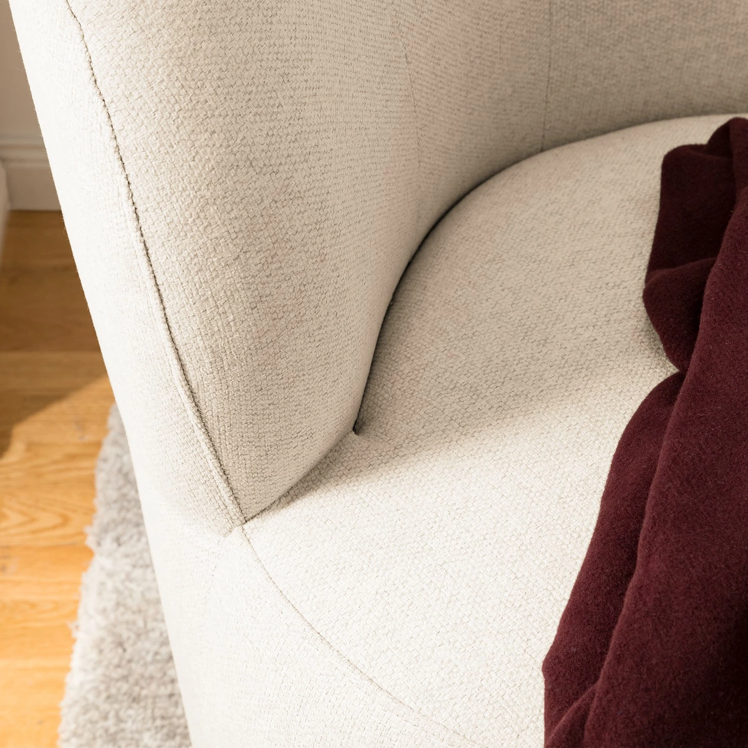 Loftscape Sessel Lovelock - Webstoff Deran: Creme 7 Loftscape Sessel Lovelock - Webstoff Deran: Creme – Bild 7