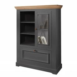 Maison Belfort Hochkommode Ummanz II - Kiefer massiv - Kiefer Grau