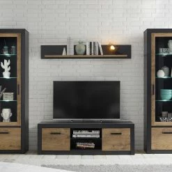 Red Living Wandboard Bozel - Kastanie Dekor / Grau -Wohnzimmermöbel boutique en ligne 1000228638 201028 06315800054 MOOD DETAILS P000000001000228638 mood