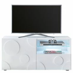 Loftscape TV-Lowboard Roubia I - Hochglanz Weiß