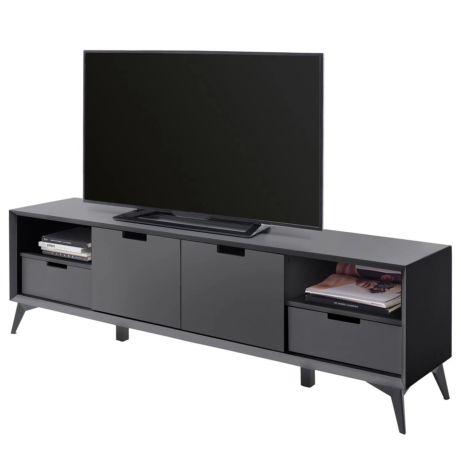 Loftscape TV-Lowboard Nevez - Weiß / Grau 1 Loftscape TV-Lowboard Nevez - Weiß / Grau