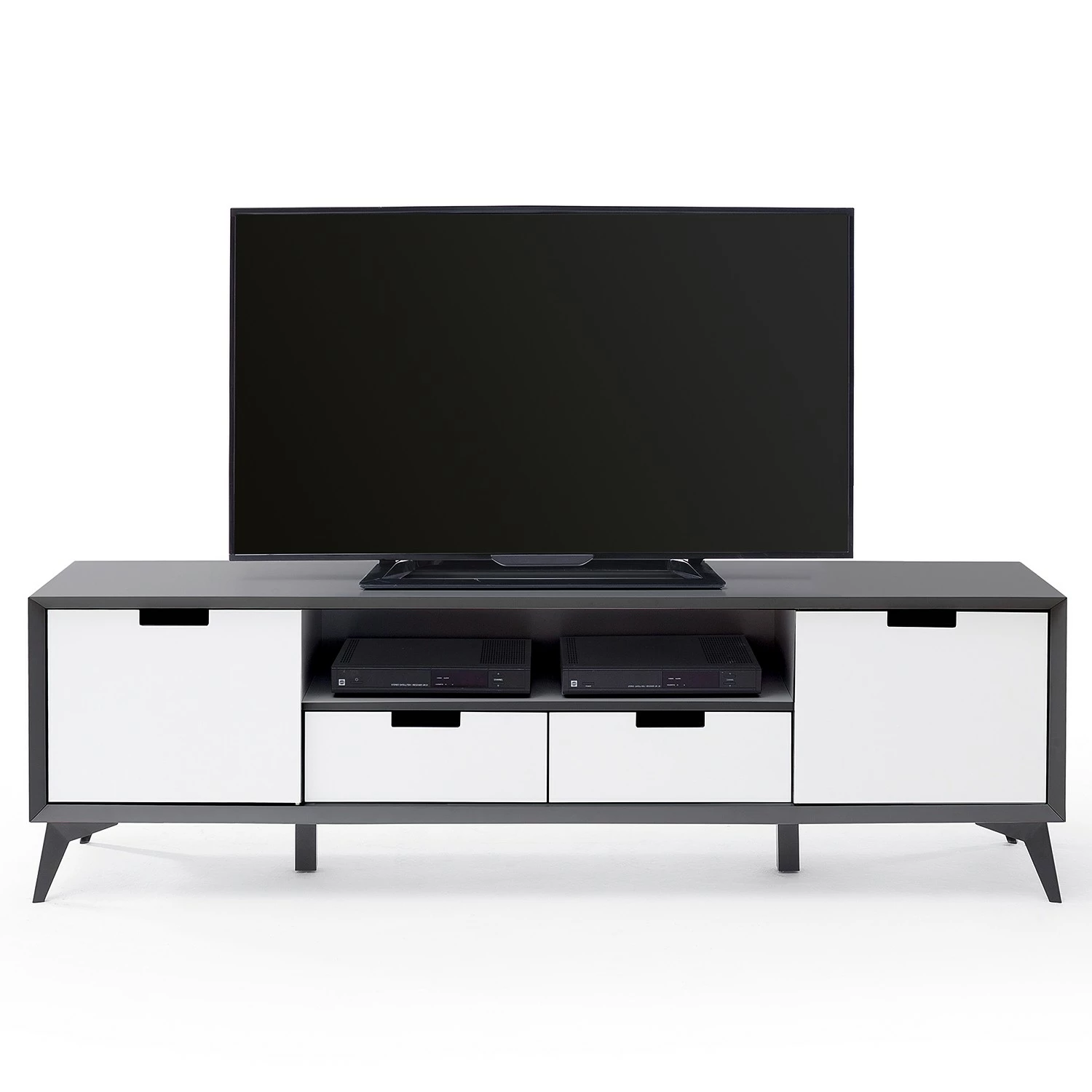 Loftscape TV-Lowboard Nevez - Weiß / Grau 8 Loftscape TV-Lowboard Nevez - Weiß / Grau – Bild 8