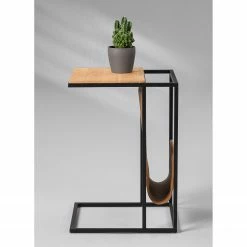 Red Living Beistelltisch Vivonne - Wildeiche massiv / Metall - Wildeiche / Schwarz -Wohnzimmermöbel boutique en ligne 1000231168 201118 12513500028 MOOD DETAILS P000000001000231168 mood