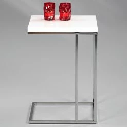 Loftscape Beistelltisch Yebles - Weiß / Silber -Wohnzimmermöbel boutique en ligne 1000231182 201118 12541000069 MOOD DETAILS P000000001000231182 mood