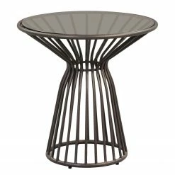 Loftscape Beistelltisch Tuchan - Glas / Metall - Schwarz