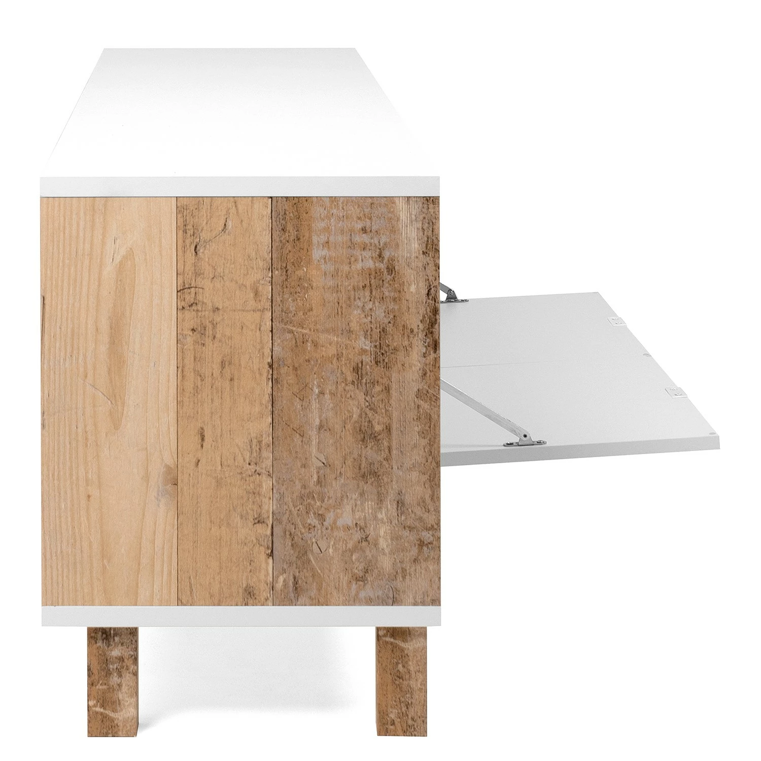 Loftscape TV-Lowboard Mayac - Weiß / Altholz Dekor 4 Loftscape TV-Lowboard Mayac - Weiß / Altholz Dekor – Bild 4