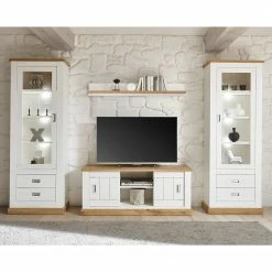 Ridgevalley Standvitrine Ollezy - Pinie Weiß Dekor / Eiche Wotan Dekor -Wohnzimmermöbel boutique en ligne 1000231957 201204 06225800050 MOOD DETAILS P000000001000231957 mood