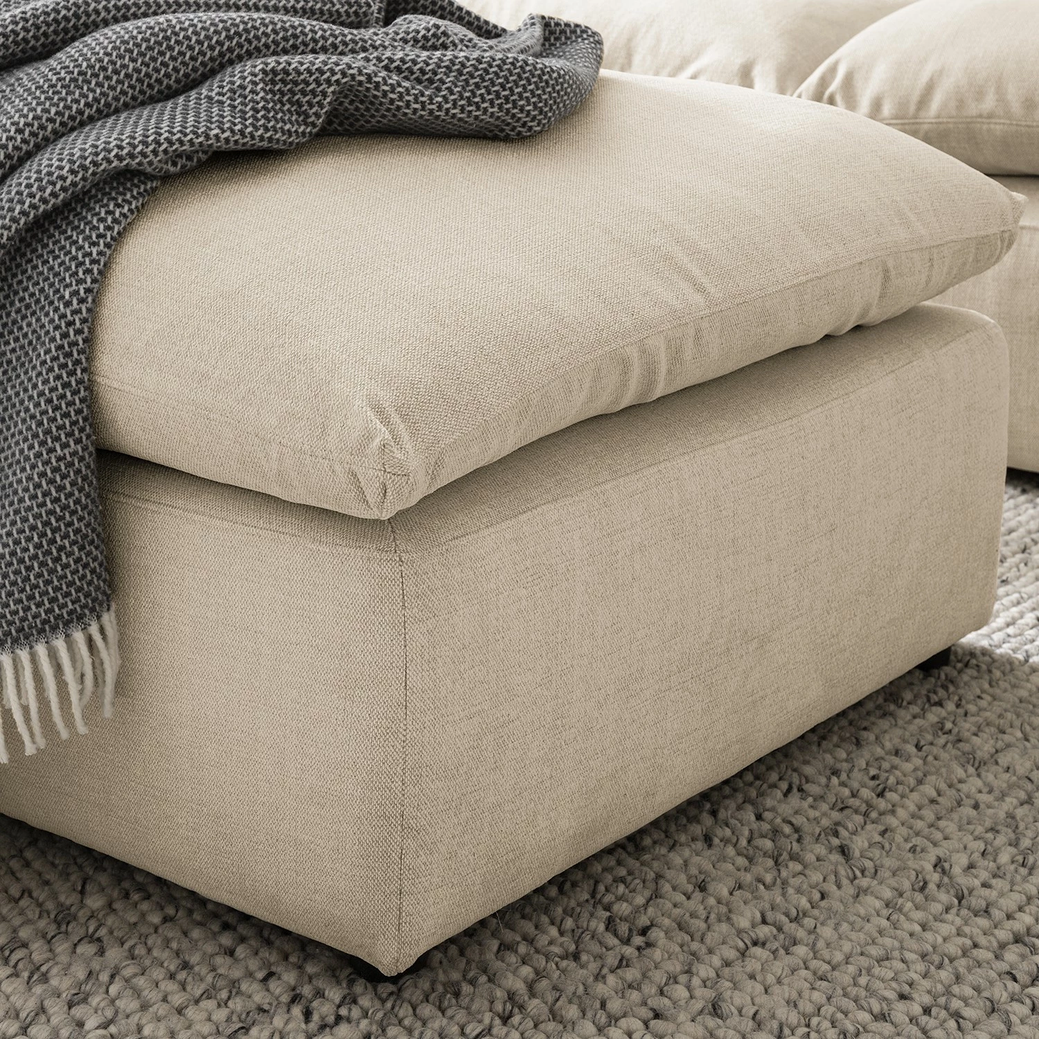 Studio Copenhagen Polsterhocker Velada - Webstoff - Kaschmir - Breite: 84 cm 8 Studio Copenhagen Polsterhocker Velada - Webstoff - Kaschmir - Breite: 84 cm – Bild 8