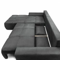 Jack & Alice Ecksofa Saint Veep - Samt - Samt Onoli: Dunkelgrau - Longchair davorstehend links -Wohnzimmermöbel boutique en ligne 1000235649 211007 130102000055 DETAILS P000000001000235649