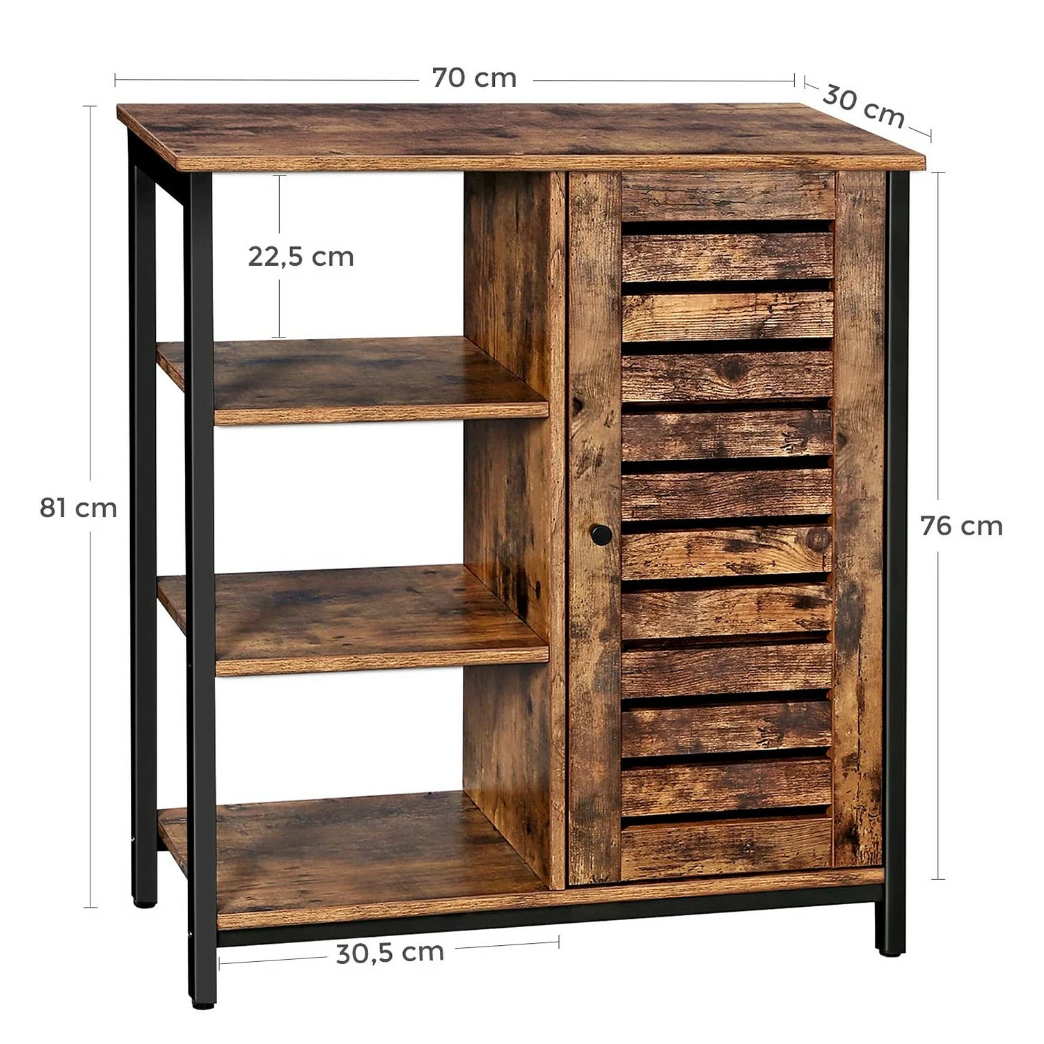 Red Living Kommode Condover V - Braun / Schwarz 5 Red Living Kommode Condover V - Braun / Schwarz – Bild 5