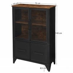 Red Living Kommode Thenon II - Schwarz / Braun -Wohnzimmermöbel boutique en ligne 1000235692 201210 06231800192 SKETCH DETAILS P000000001000235692 sketch