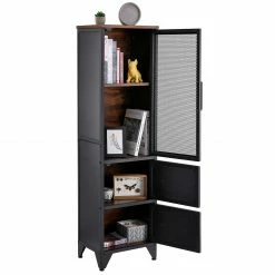 Red Living Regal Thenon - Schwarz / Braun -Wohnzimmermöbel boutique en ligne 1000235693 201210 06233200197 DETAILS P000000001000235693