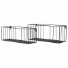 Red Living Wandregal Denneville (2er-Set) - Metall - Schwarz