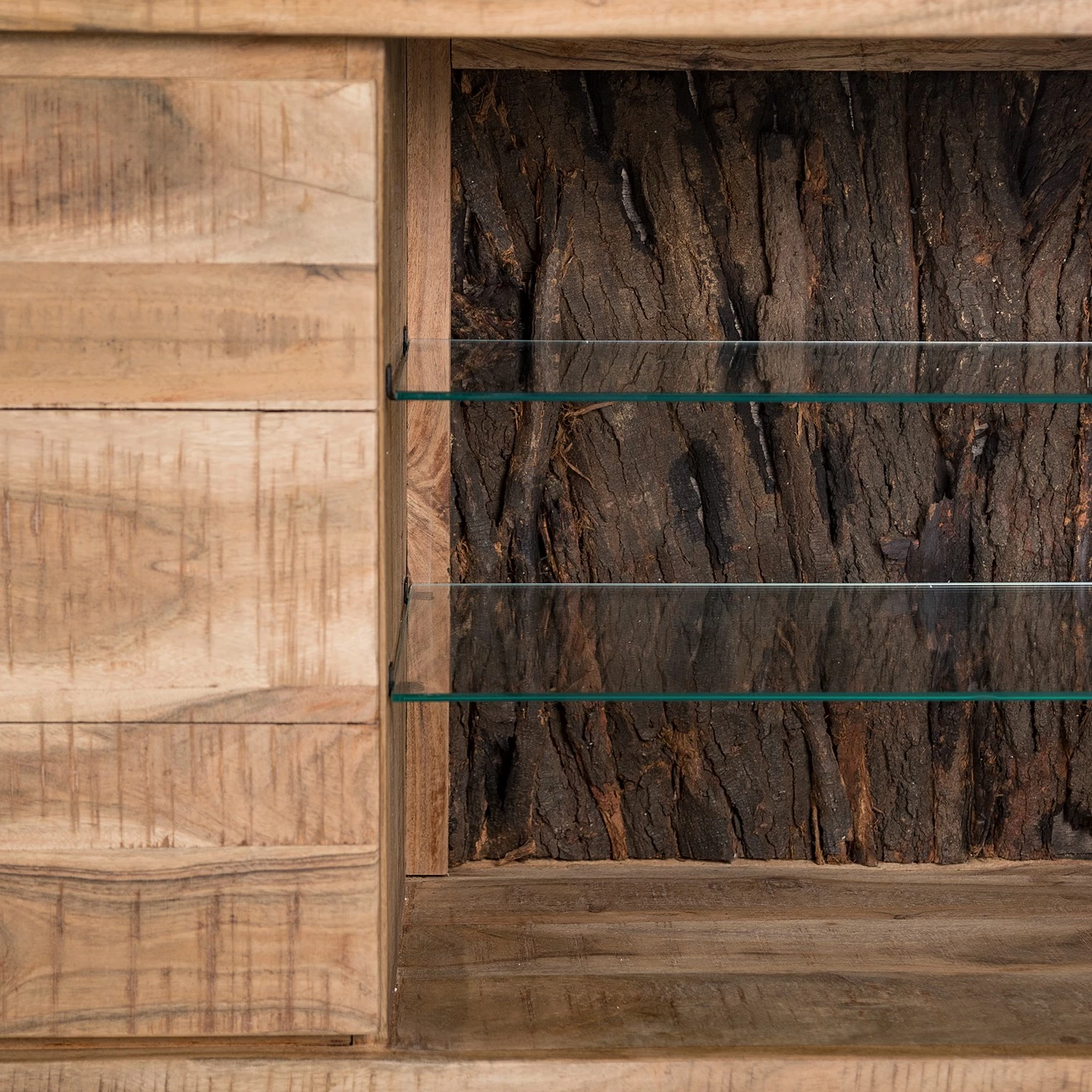 Ars Natura Sideboard Roody - Inkl. Beleuchtung - Akazie massiv / Metall - Akazie / Schwarz 11 Ars Natura Sideboard Roody - Inkl. Beleuchtung - Akazie massiv / Metall - Akazie / Schwarz – Bild 11