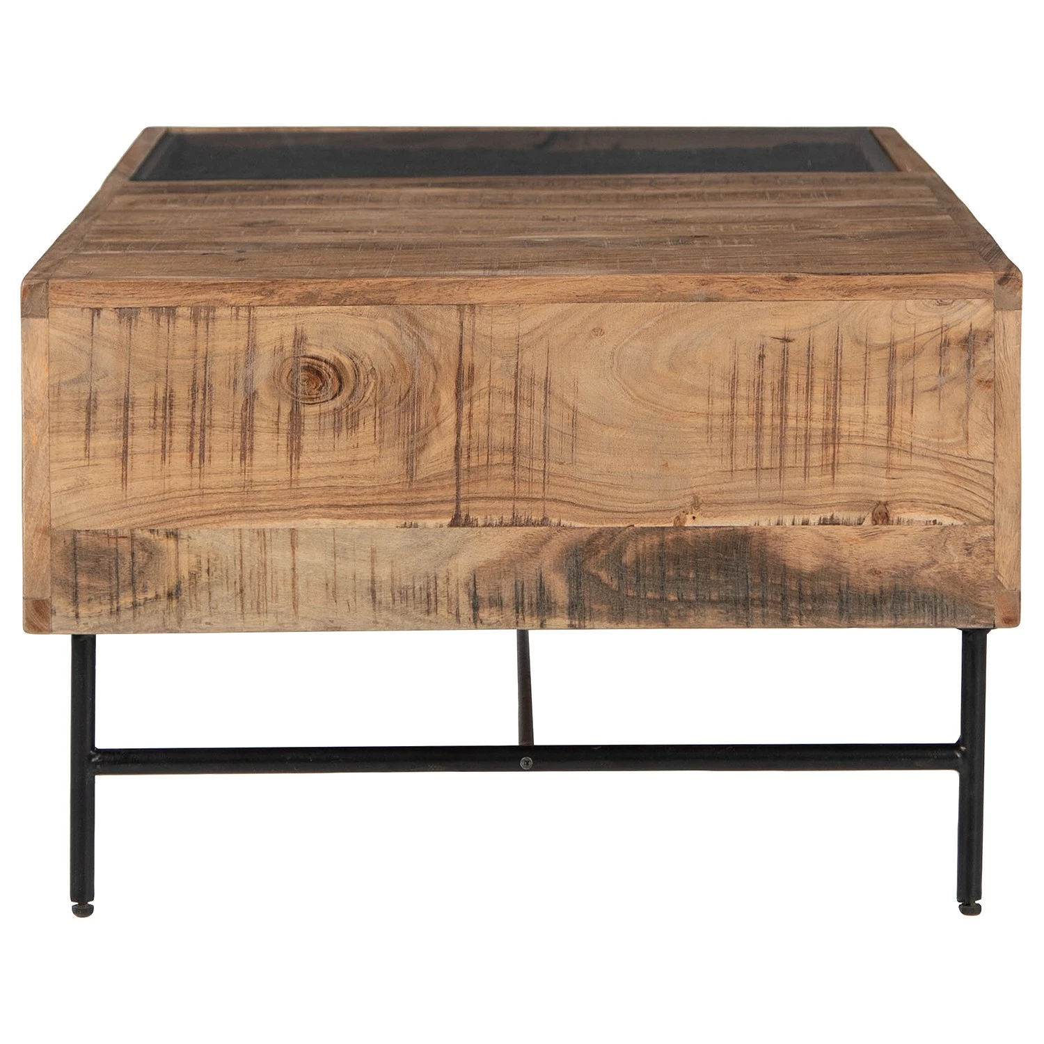 Ars Natura Couchtisch Roody II - Akazie massiv / Metall - Akazie / Schwarz 5 Ars Natura Couchtisch Roody II - Akazie massiv / Metall - Akazie / Schwarz – Bild 5