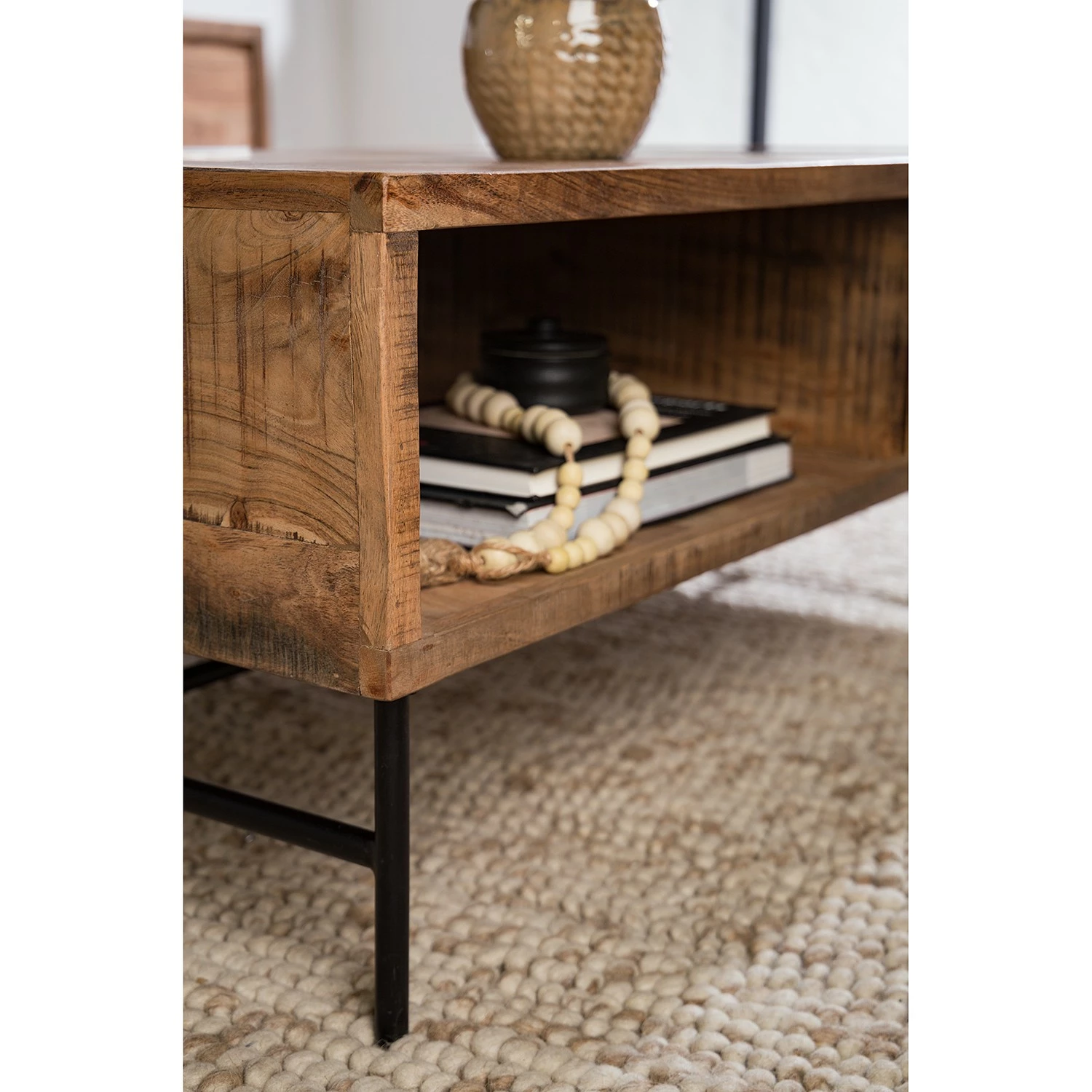 Ars Natura Couchtisch Roody II - Akazie massiv / Metall - Akazie / Schwarz 16 Ars Natura Couchtisch Roody II - Akazie massiv / Metall - Akazie / Schwarz – Bild 16