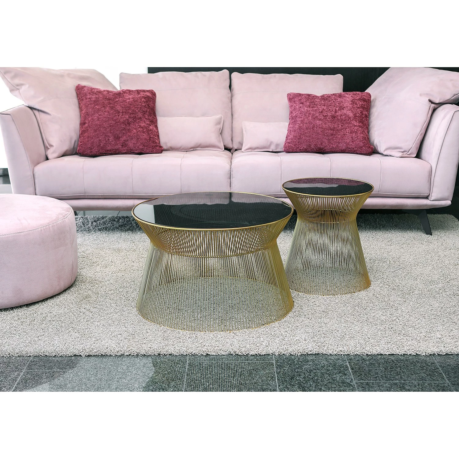 Red Living Couchtisch Payzac I - Glas / Metall - Grau / Gold 2 Red Living Couchtisch Payzac I - Glas / Metall - Grau / Gold – Bild 2