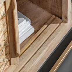 Naturoo TV-Lowboard Rumilly - Rattangeflecht / Mango massiv -Wohnzimmermöbel boutique en ligne 1000239524 210908 16520400006 DETAILS P000000001000239524