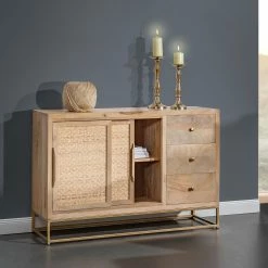 Naturoo Sideboard Rumilly - Rattangeflecht / Mango massiv -Wohnzimmermöbel boutique en ligne 1000239527 210908 16520400022 MOOD DETAILS P000000001000239527 mood
