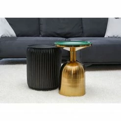 Red Living Beistelltisch Payzac VI - Metall - Schwarz / Gold -Wohnzimmermöbel boutique en ligne 1000239535 210108 13410300177 MOOD DETAILS P000000001000239535 mood