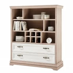 Ridgevalley Highboard Avene II - Weiß / Pinie Dekor