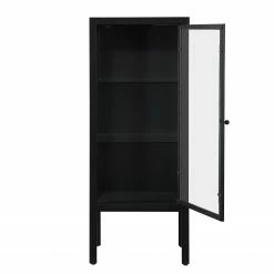 Loftscape Highboard Aregno - Glas / Metall - Schwarz - Breite: 55 cm -Wohnzimmermöbel boutique en ligne 1000241507 210113 13511200073 DETAILS P000000001000241507