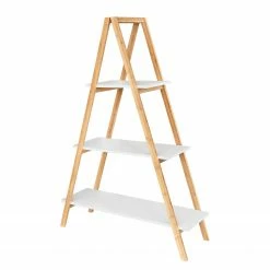 Mørteens Regal Tondern - Bambus teilmassiv - Weiß / Bambus