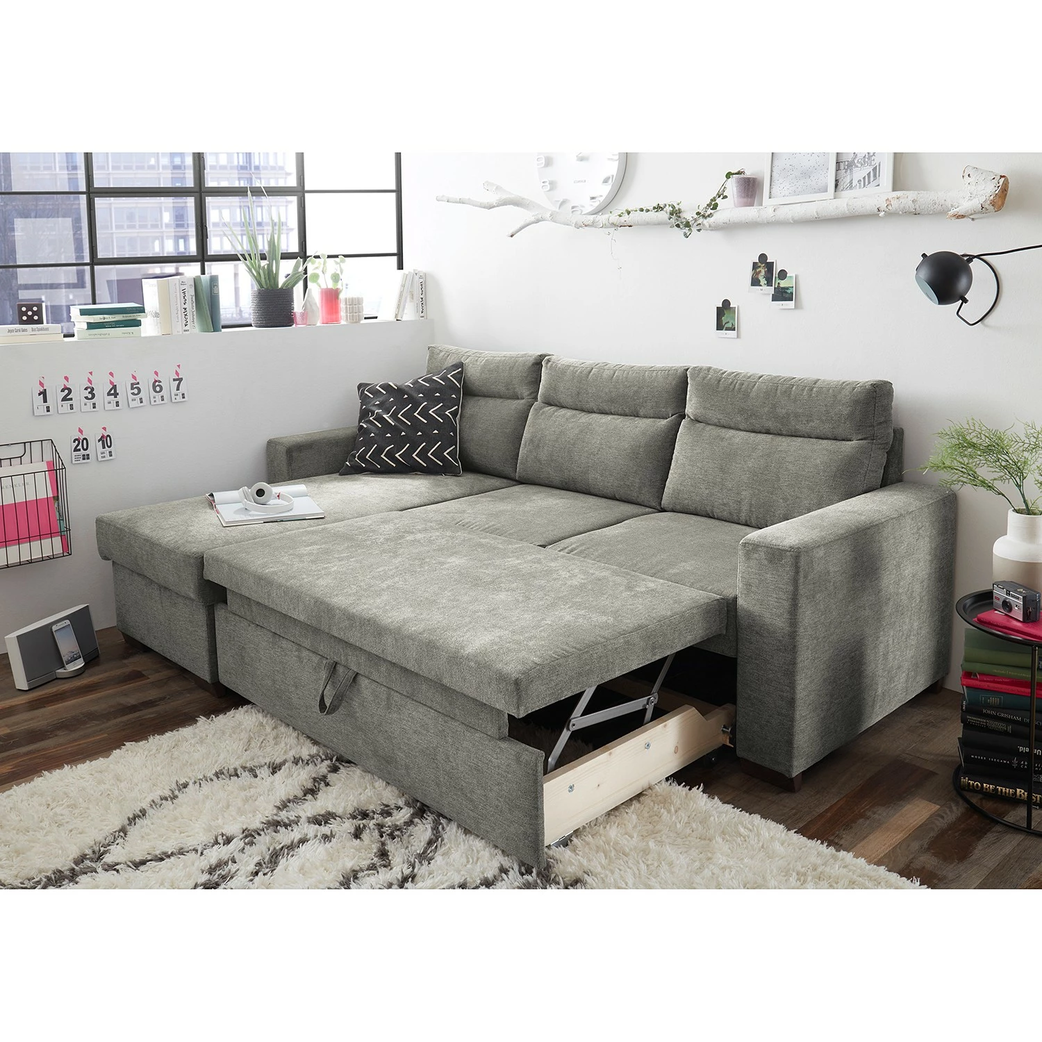 Loftscape Ecksofa Veuves - Microfaser - Microfaser Ranu: Schlamm 3 Loftscape Ecksofa Veuves - Microfaser - Microfaser Ranu: Schlamm – Bild 3