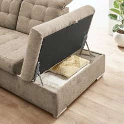 Loftscape Wohnlandschaft Montbel - Microfaser - Microfaser Ranu: Sand - Longchair davorstehend links / Ottomane rechts -Wohnzimmermöbel boutique en ligne 1000241637 210127 18073300047 DETAILS P000000001000241637