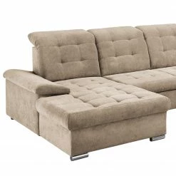 Loftscape Wohnlandschaft Montbel - Microfaser - Microfaser Ranu: Sand - Longchair davorstehend links / Ottomane rechts -Wohnzimmermöbel boutique en ligne 1000241637 210127 18073400048 DETAILS P000000001000241637