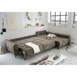 Loftscape Ecksofa Venouse - Samt - Samt Insa: Steingrau - Longchair davorstehend rechts -Wohnzimmermöbel boutique en ligne 1000241693 210127 18194000531 DETAILS P000000001000241693