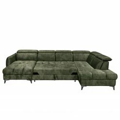 Loftscape Wohnlandschaft Grillon - Samt - Samt Insa: Moosgrün - Longchair davorstehend links / Ottomane rechts -Wohnzimmermöbel boutique en ligne 1000241735 210127 18341501022 DETAILS P000000001000241735