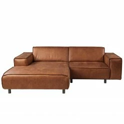 Ars manufacti Ecksofa Montans - Antiklederlook - Microfaser Yaka: Cognac - Longchair davorstehend links -Wohnzimmermöbel boutique en ligne 1000241923 210208 14230700003 DETAILS P000000001000241923