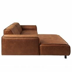 Ars manufacti Ecksofa Montans - Antiklederlook - Microfaser Yaka: Cognac - Longchair davorstehend links -Wohnzimmermöbel boutique en ligne 1000241923 210208 14230700004 DETAILS P000000001000241923