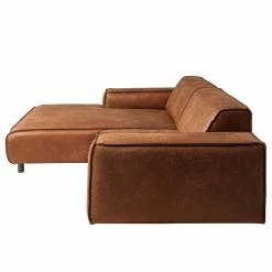 Ars manufacti Ecksofa Montans - Antiklederlook - Microfaser Yaka: Cognac - Longchair davorstehend links -Wohnzimmermöbel boutique en ligne 1000241923 210208 14230700005 DETAILS P000000001000241923